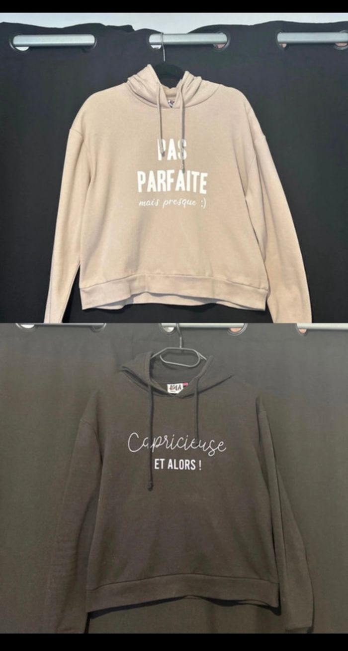Lot de 2 sweats à capuche