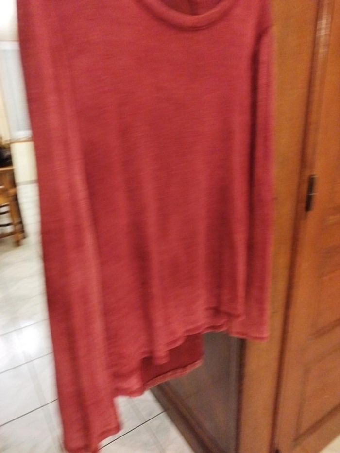 T-shirt top bordeaux sequin nœud dos y2k L/40 - photo numéro 9