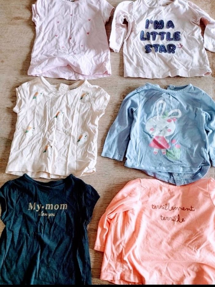 vend lot de tee shirt taille 9 mois - photo numéro 2