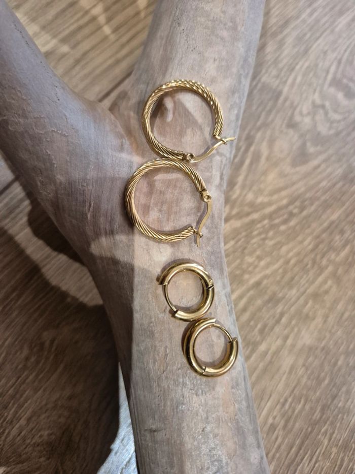 Lot 2 de paires de créoles - photo numéro 4