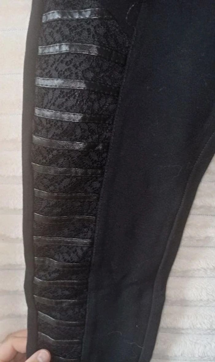 Pantalon slim avec dentelle - photo numéro 4