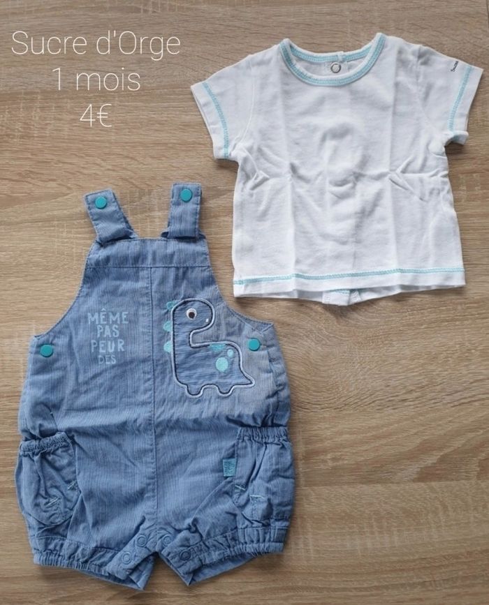 Ensemble salopette + tee shirt