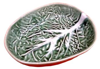 Coupelle / Ravier Céramique forme feuille de choux