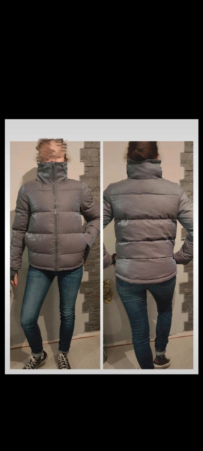 Doudoune parka femme ETAM taille xs 34 grise bleue