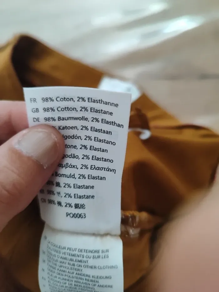 Pantalon droit Lab dip moutarde Taille S - Coupe élégante et confortable ! - photo numéro 5