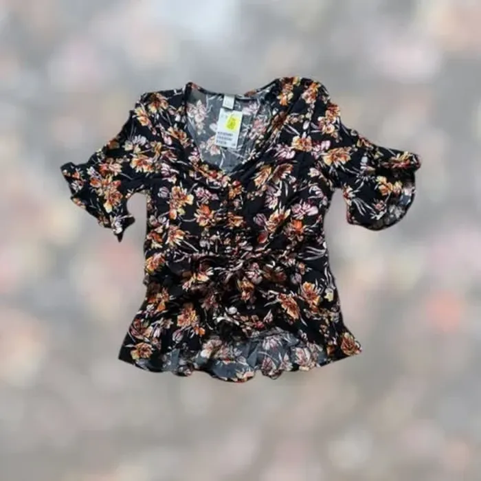 haut blouse chemise florale femme taille 36 H&M