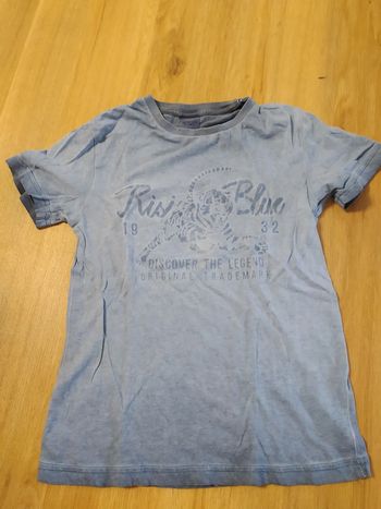 T-shirt 8 ans Tape à l'oeil gris tigre Risi Blue