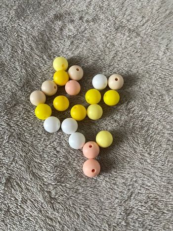 Lot 20 perles silicone 12mm