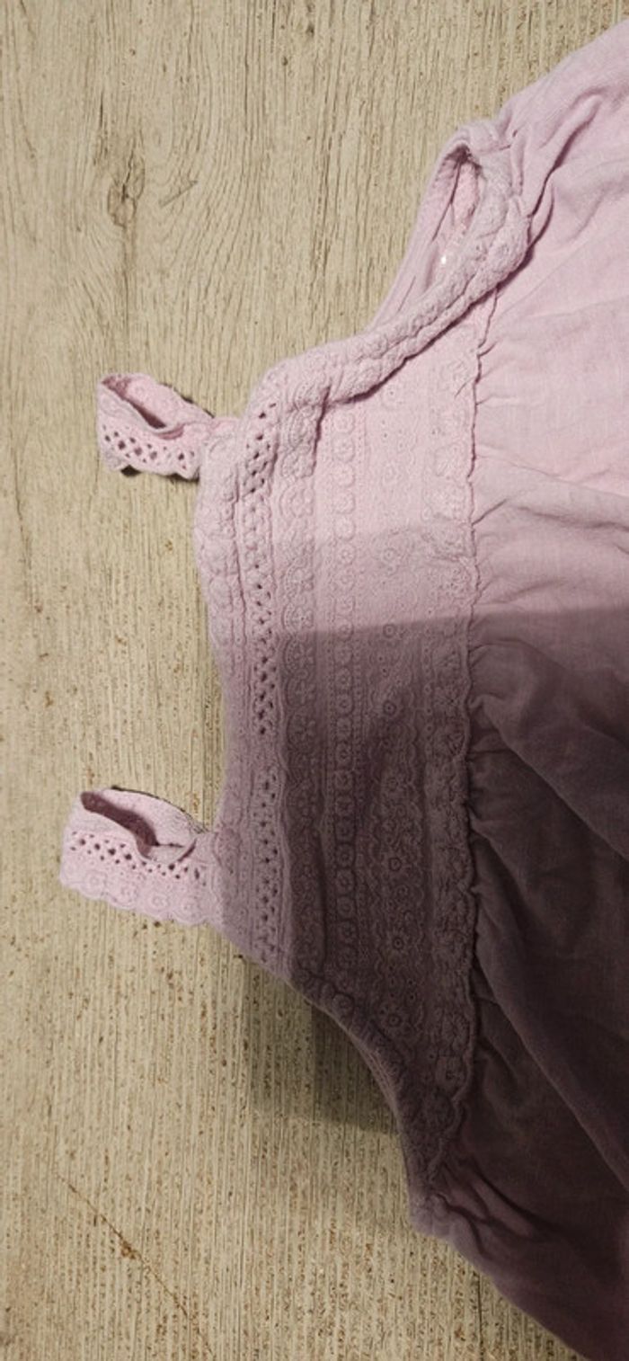 Débardeur large à bretelles, rose clair avec broderie, Zara Kids, 8 ans - photo numéro 5