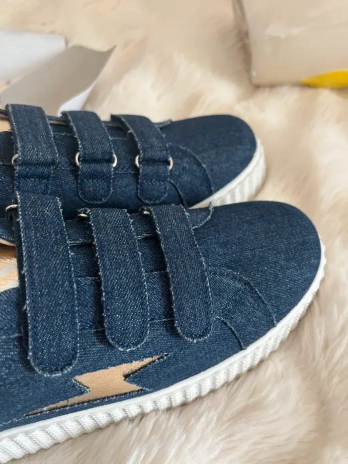 Baskets Vanessa Wu bleu marine et or taille 40 - photo numéro 5
