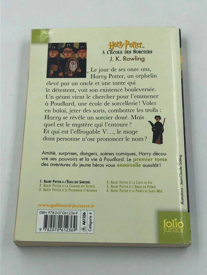 Livre Harry Potter à l’école des sorciers J.K Rowling très bon état - photo numéro 2
