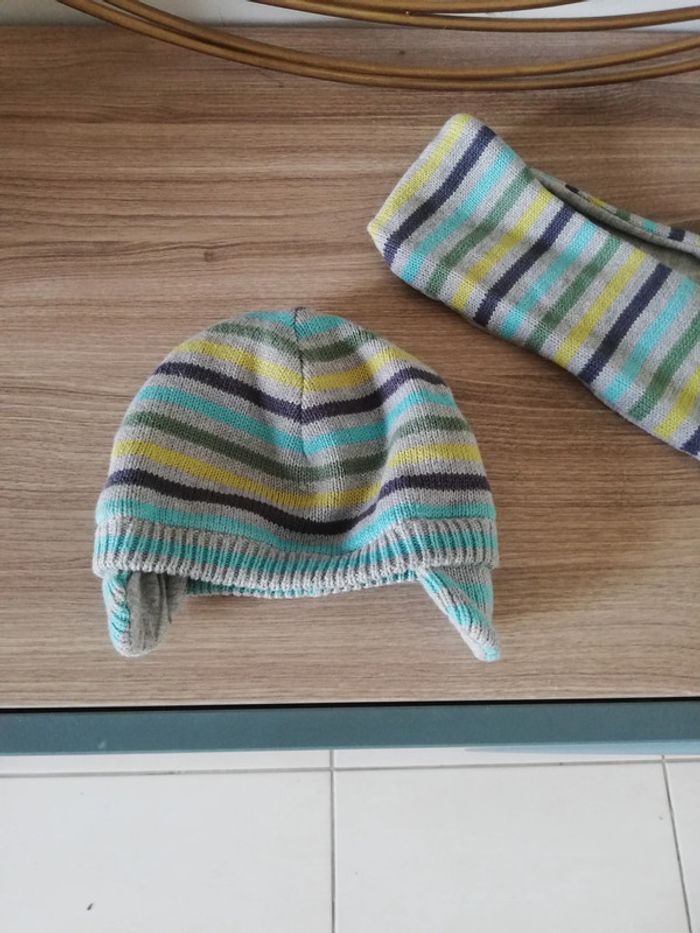 Echarpe + bonnet Vertbaudet Taille 12/18 mois - photo numéro 2