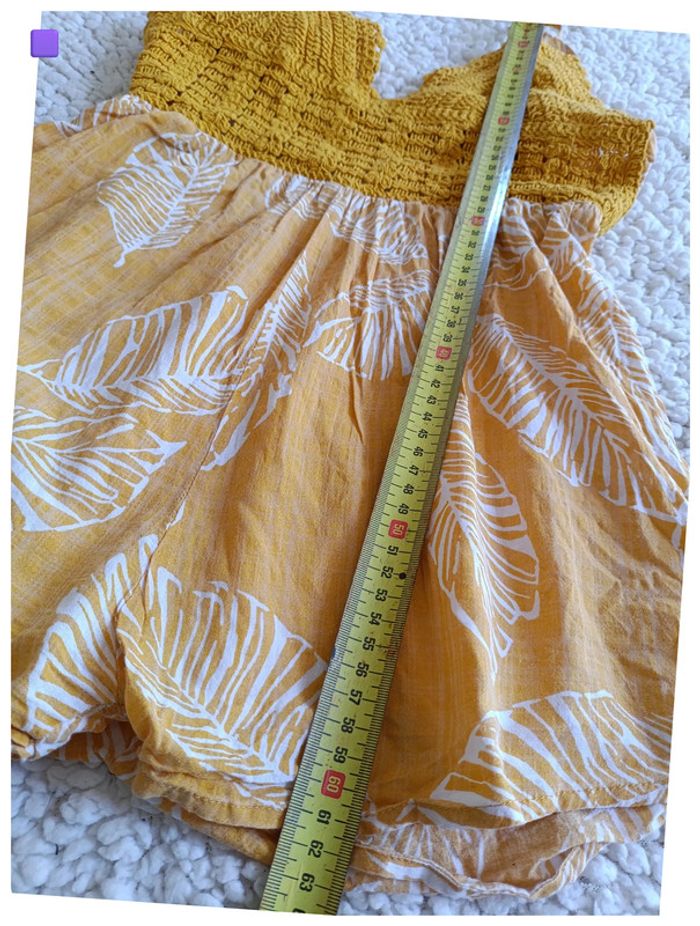Combi Short jaune crocheté et fluide vintage été - photo numéro 5
