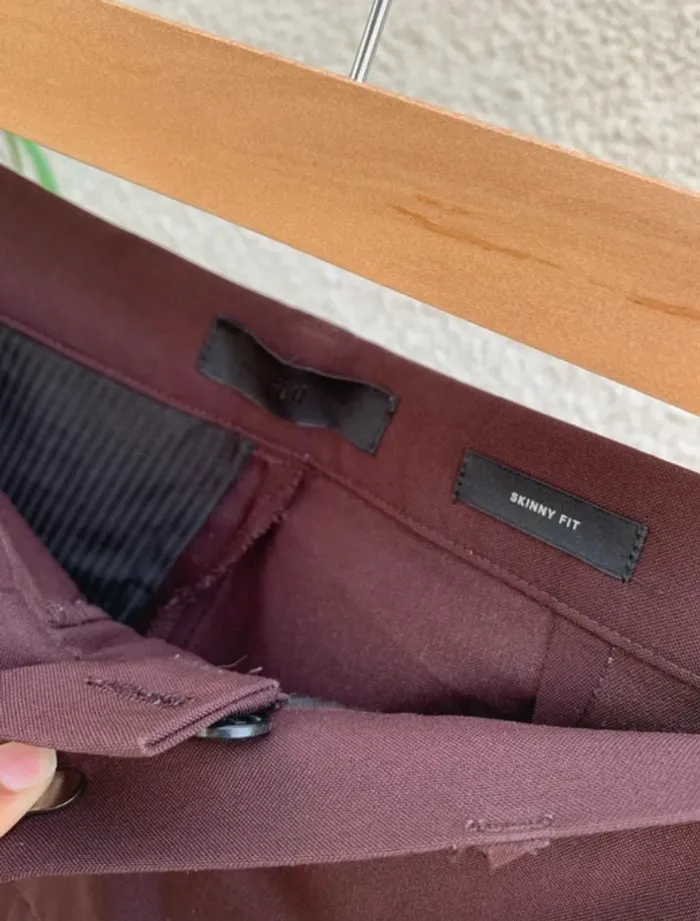 Pantalon skinny bordeaux h&m - photo numéro 5
