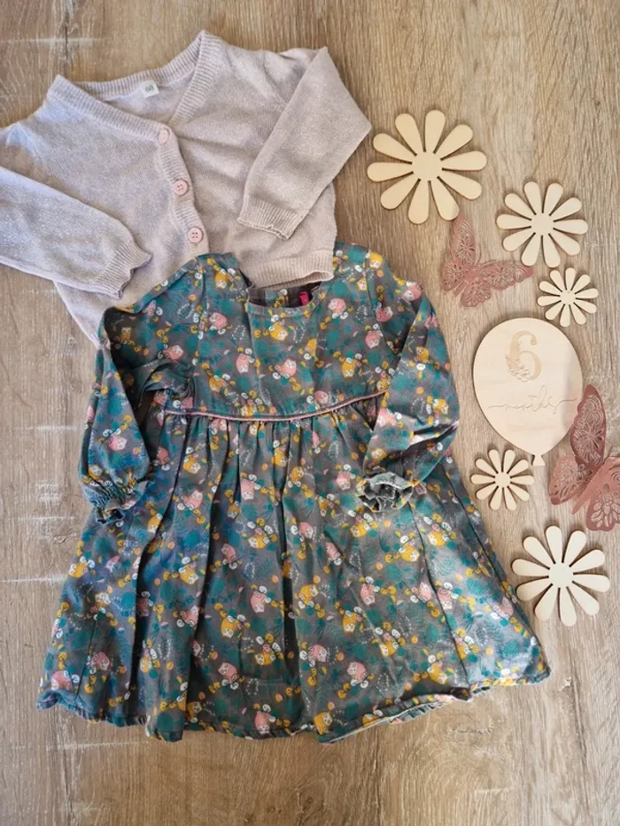 Ensemble robe et gilet orchestra bébé fille 6mois
