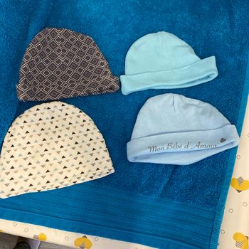 Lot de 4 bonnet pour bebe naissance