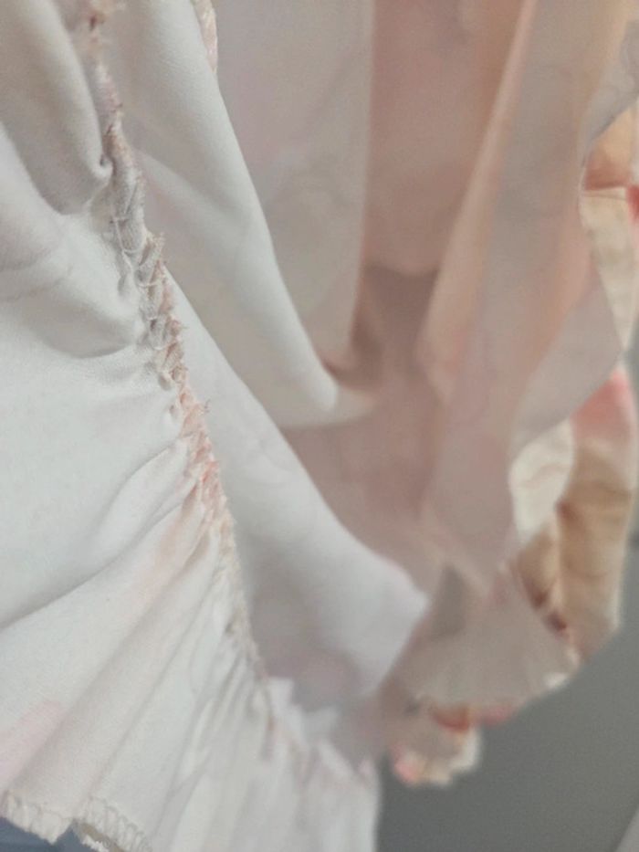 Robe a fleurs rose et beige cache cœur - photo numéro 8