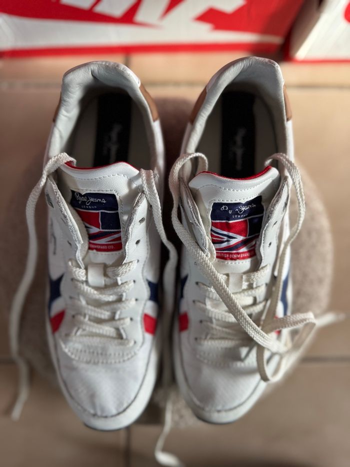 Pepe Jeans BRITT MAN FLAG - Baskets basses - white taille 41 - photo numéro 3