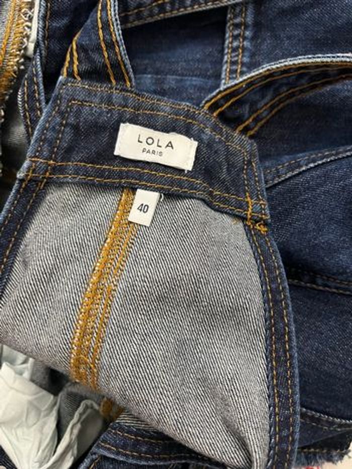 Salopette short jean bleu brut Lola - photo numéro 9