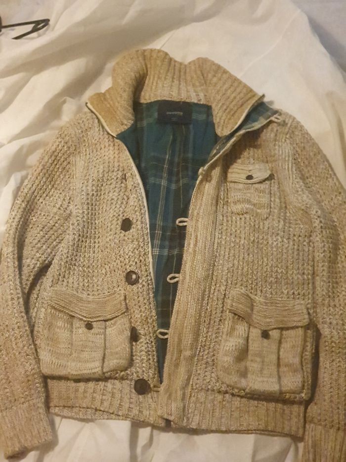 Veste chiné homme en laine doublé couleur écossaise - photo numéro 2