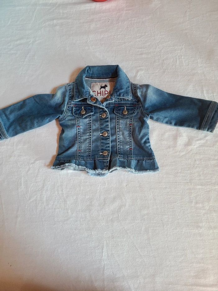 Veste en jean chipie 6 mois. Tbe