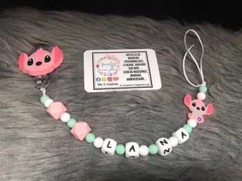 Attache tétine personnalisé angel