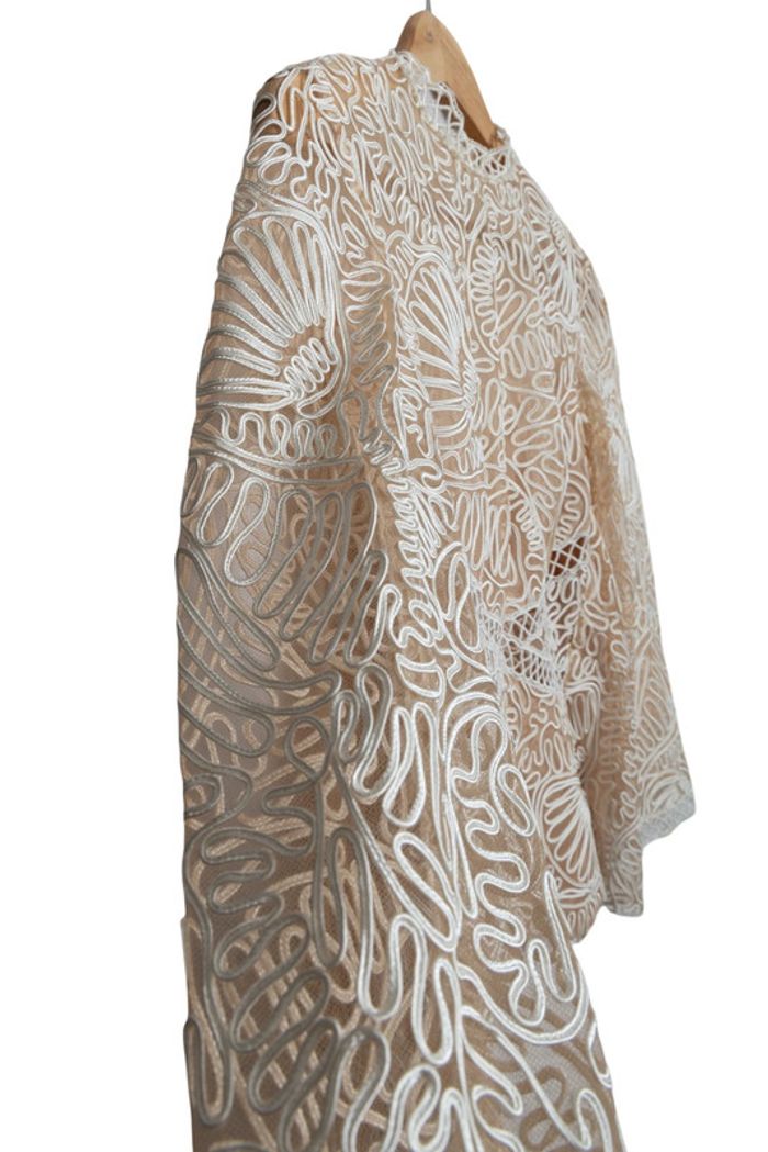 Ensemble unique upcyclé à partir d’une robe Margaux Tardits T.36 - photo numéro 6