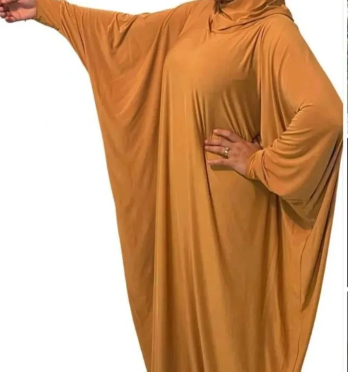 Robe abaya cagoule brun orangé neuve - photo numéro 2