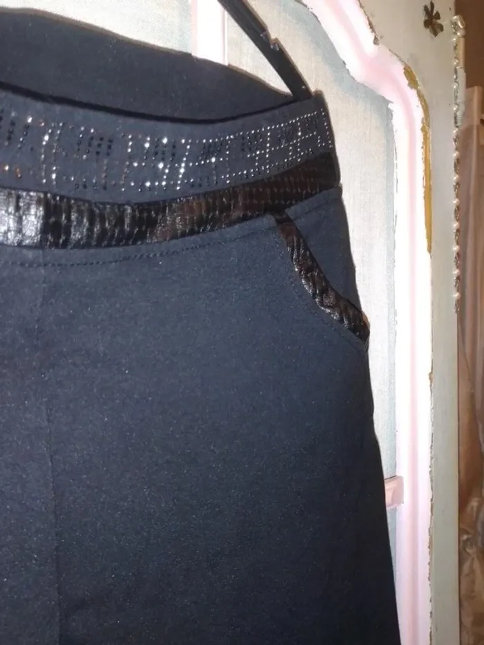 Pantalon noir strass - photo numéro 4
