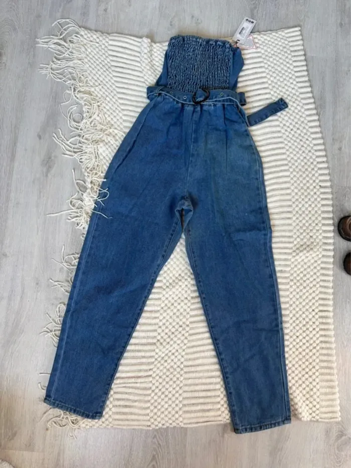 Salopette en jean bustier taille 38 - photo numéro 2