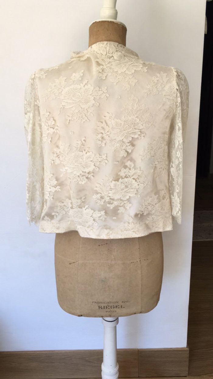 Haut blouse dentelle crème - photo numéro 4