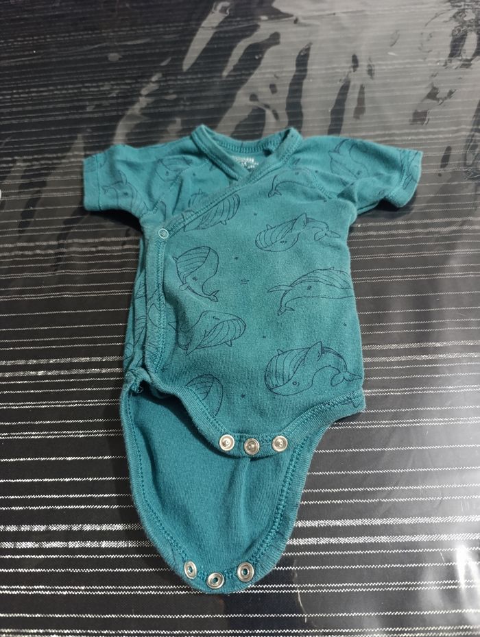 Lot de 2 bodys manches courtes 1 mois - photo numéro 2