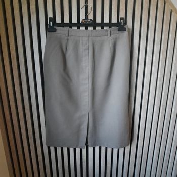 Jupe droite pure laine wool  beige vintage T 38 Griffon