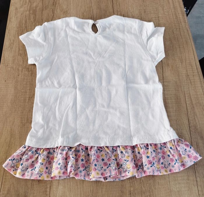 T-shirt manches courtes fille blanc et rouge Minnie taille 110 5 ans Disney - photo numéro 2