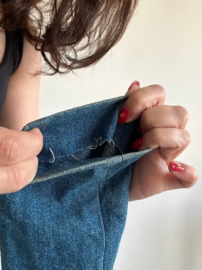 Veste blazer en jean vintage années 80 taille S - photo numéro 14