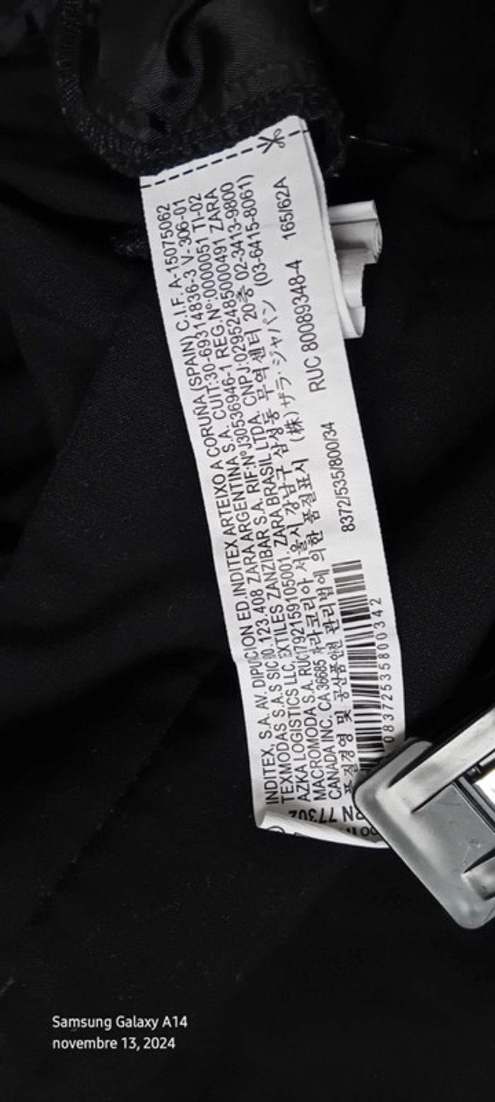 Pantalon léger habillé coupe droite noir femme XS zara - photo numéro 19