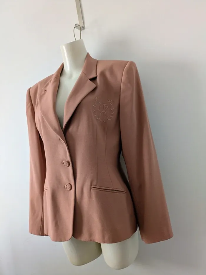 Veste vintage brodée en laine woolmark - Fabrice Karel - taille 40 - photo numéro 2