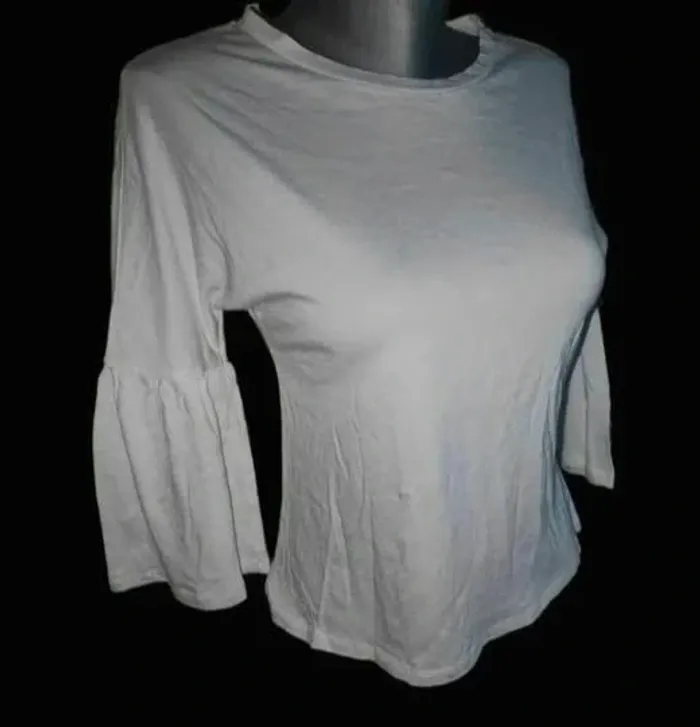 Haut tee shirt blanc femme taille XS / 34 - photo numéro 2
