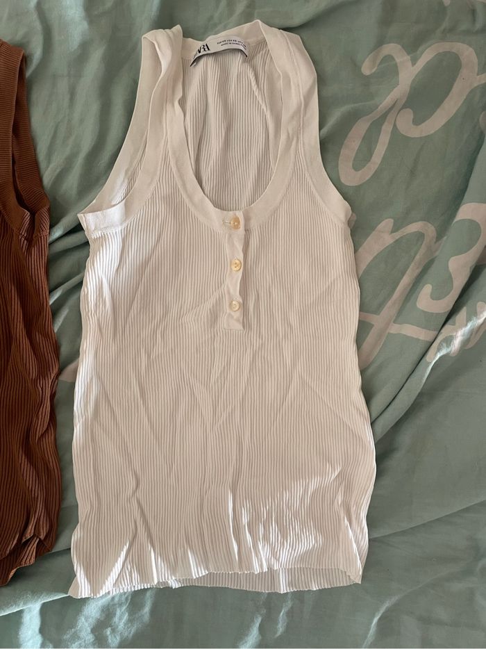 Lot de 2 débardeurs - Zara - Taille XS - En excellent état - photo numéro 3