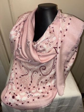 Foulard bandana rose