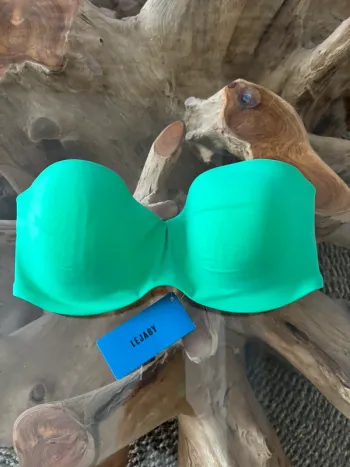 Haut de maillot de bain Maison Lejaby bandeau vert sculpt