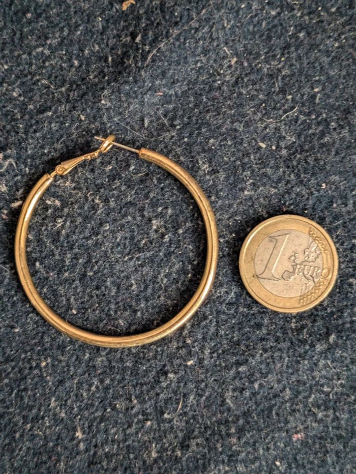 Créoles en métal dorées - photo numéro 2