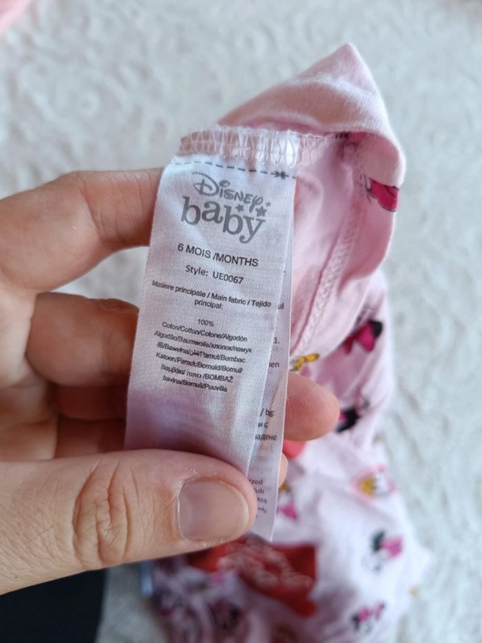 Robe manches courtes Fille 6 mois Minnie Daisy cœur best Friends Disney Baby 100% coton - photo numéro 6