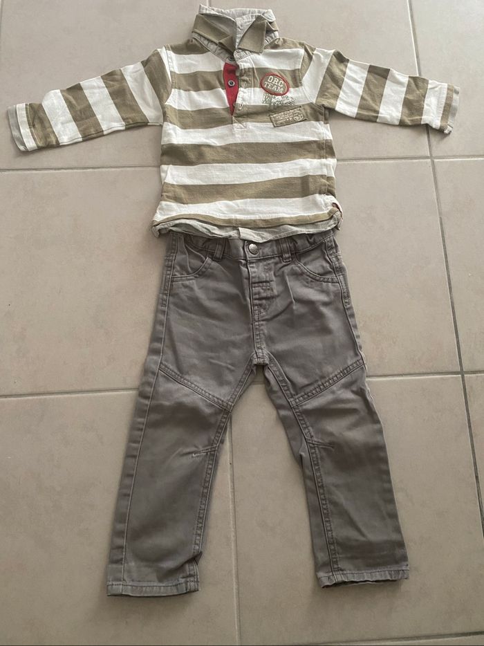 Lot vêtements garçon hiver chemise jean pantalon polo - photo numéro 2
