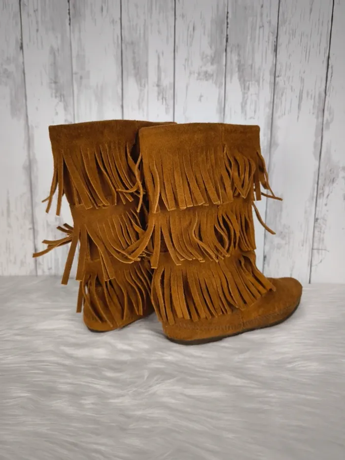 Bottes à frange Marron Minnetonka Femme pointure 38 - photo numéro 4