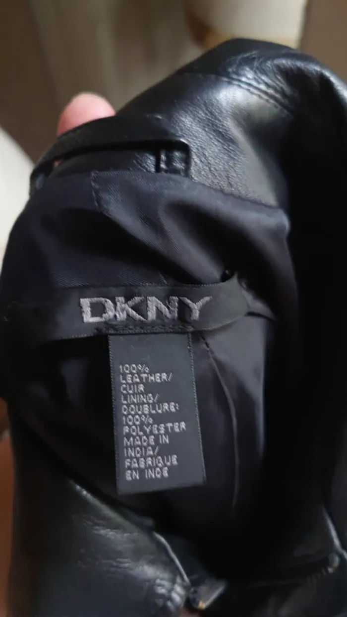 Manteau en cuir mi-long DKNY – T.38 - photo numéro 11