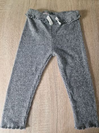 Legging côtelé gris