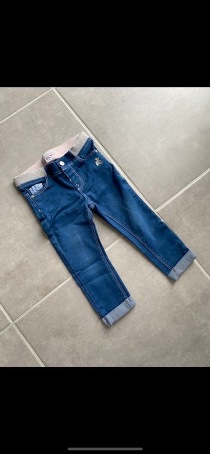 Jean Lulu castagnette fille girly 24 mois