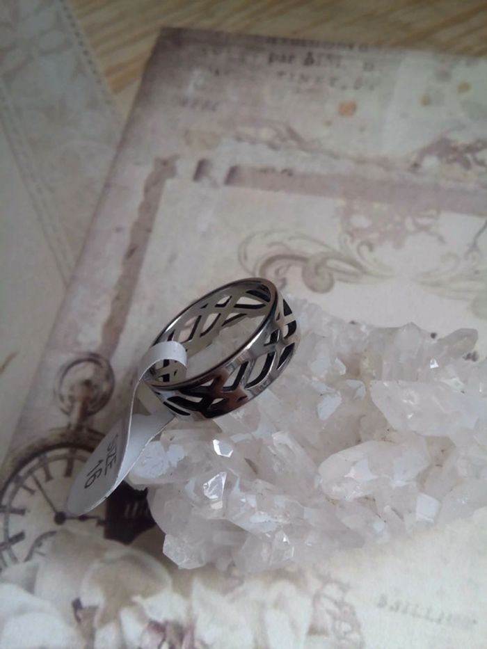 Bague argenté tribale