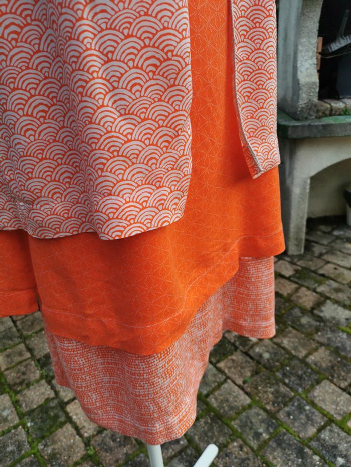 Robe orange à trois niveaux - photo numéro 4